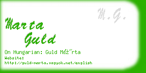 marta guld business card